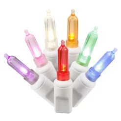 Vickerman Single Mold Italian LED Christmas Light Set White Wire