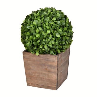 Vickerman Artificial Green Potted Boxwood Ball - Image 7