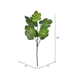 Vickerman 26" Artificial Green Fig Leaf Spray. Includes 3 Sprays Per Pack.
