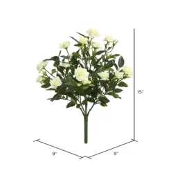 Vickerman Artificial Mini Diamond Rose Bush
