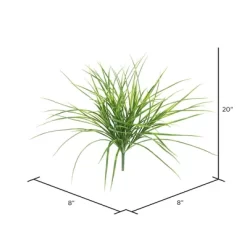 Vickerman 20" Artificial Green Grass Bush.