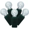 Vickerman Single Mold G12 Berry Green Wire LED Christmas Light Set, Poly Bag