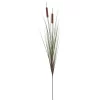 Artificial Grass With 6 Cattails Potted (36") Brown - Vickerman