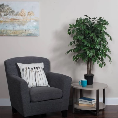 4" Plastic Pot Artificial Ficus Bush - VickermanVickerman - Image 2