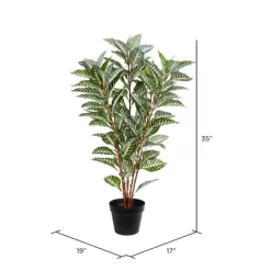 Vickerman 35" Artificial Green Real Touch Zebra Plant.