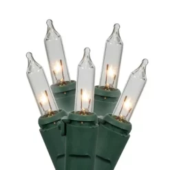 Vickerman 50 Lt Random Twinkle Christmas Mini Light On Green Wire Set