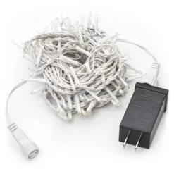 Vickerman 144 Warm White LED 2 Function Spider Light Set, 24' Christmas Light Set, White Wire