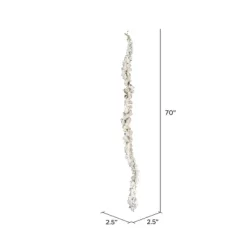 Vickerman 70" Artificial White Wisteria Vine, Pack Of 2