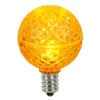 Vickerman Club Pack Of 25 LED G40 Yellow Faceted Replacement Christmas Light Bulbs