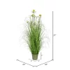 Vickerman Artificial Potted Artificial Grass And Daisies