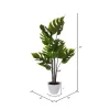 Vickerman 37" Green Monstera Plant X8 In White Pot.