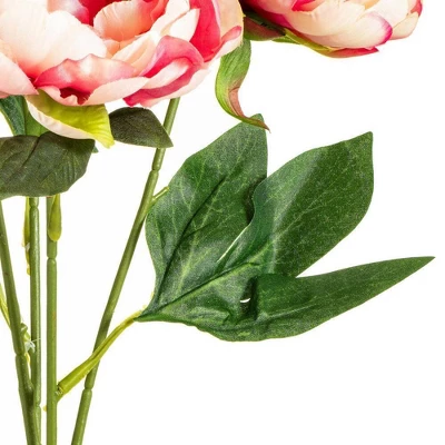 Artificial Peony Bunch (20") Pink - Vickerman - Image 7