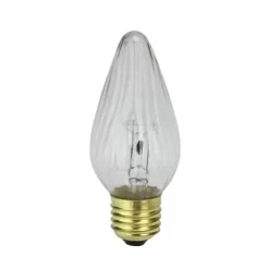 Vickerman Pack Of 25 Transparent Clear Flame E26 Base Replacement F15 Light Bulbs 40W