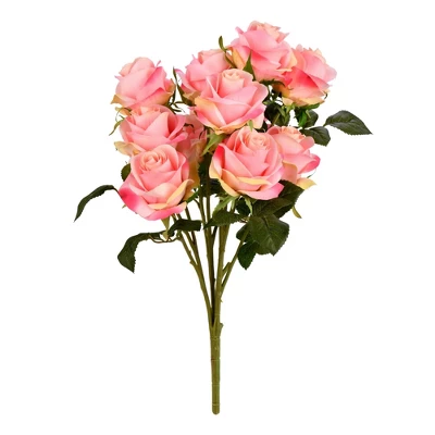 Vickerman 17.5" Artificial Rose Bush - Image 3