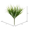 Vickerman 12" Artificial Green Grass Bush, 6 Per Bag