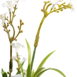 Vickerman 19" Artificial Green Mini Wild Flower Bush, Set Of 3