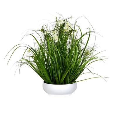 Vickerman Artificial Cream Potted Artificial Cosmos And Grass - Image 2