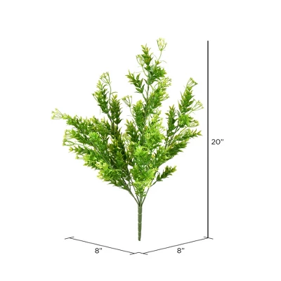 Vickerman 20" Artificial UV Coated Green Spirea Bush.