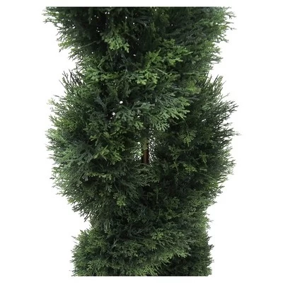 5' Artificial Cedar Double Spiral (UV) - Vickerman