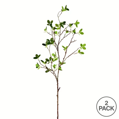 Vickerman 43" Artificial Green Milan Leaf Spray. Includes 2 Sprays Per Pack. - Image 2