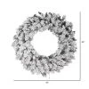 Vickerman Artificial Flocked Snow Ridge Wreath
