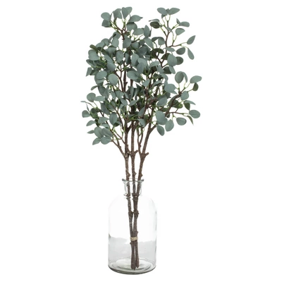 Vickerman 22" Artificial Gray Green Eucalyptus Branch, Set Of 3