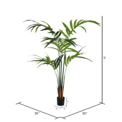 Vickerman 5' Potted Kentia Palm Artificial Tree.