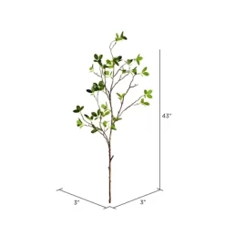 Vickerman 43" Artificial Green Milan Leaf Spray. Includes 2 Sprays Per Pack.