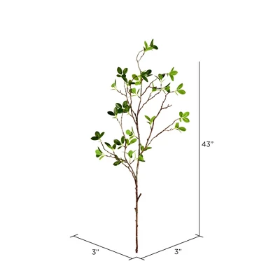 Vickerman 43" Artificial Green Milan Leaf Spray. Includes 2 Sprays Per Pack.