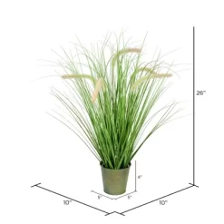 Vickerman Artificial Potted Artificial Grass And Cattails