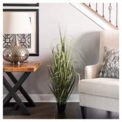 Artificial Ryegrass In Pot (36") - Vickerman