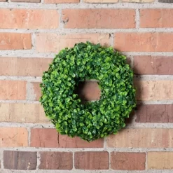 10" Artificial Mini Button Leaf Wreath - Vickerman