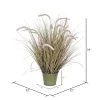 Vickerman Artificial Potted Green Grass With Cattails