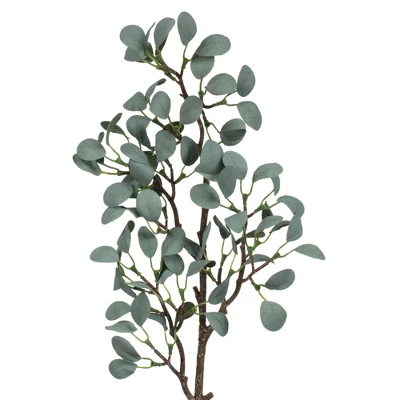 Vickerman 22" Artificial Gray Green Eucalyptus Branch, Set Of 3 - Image 2