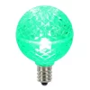 Vickerman Club Pack Of 25 LED G40 Green Faceted Replacement Christmas Light Bulbs