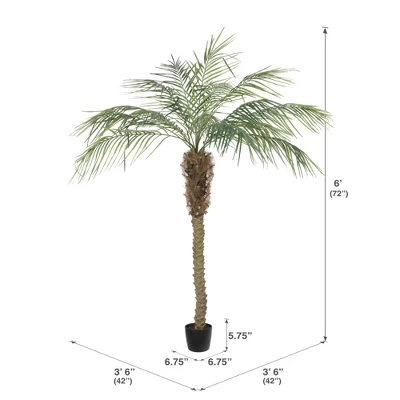 Vickerman Artificial Potted Pheonix Palm Tree - Image 2