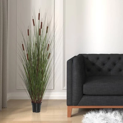 Artificial Grass/Cattail Plant (60") Brown - Vickerman - Image 2