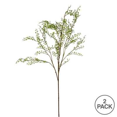 Vickerman 48'' Artificial Green Leaves Spray. Includes 2 Sprays Per Pack. - Image 2