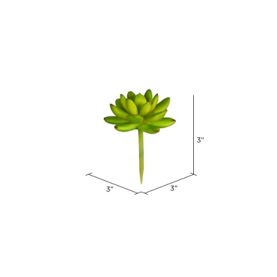 Vickerman 3" Artificial Assorted Succulent Picks, 6 Per Bag