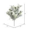 Vickerman 16" Artificial Green Flocked Dusty Miller Bush, Set Of 2