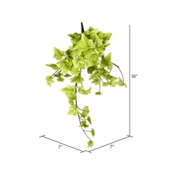 Vickerman Artificial Light Green Ivy Hanging Bush