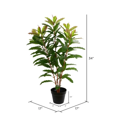 Vickerman 34" Artificial Green Myrtle Real Touch Plant.