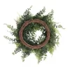 Artificial Buckler Fern & Grass Wreath (18") - Vickerman