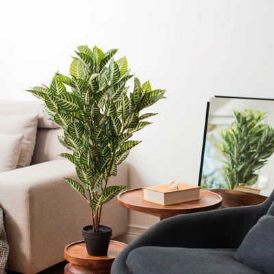 Vickerman 35" Artificial Green Real Touch Zebra Plant. - Image 4