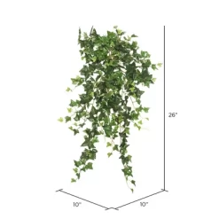 Vickerman 26" Artificial Green Mini Ivy Hanging Bush.