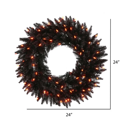 Vickerman Black Artificial Christmas Wreath